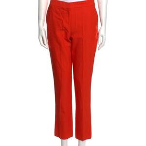 DIANE VON FURSTENBERG Cigarette Cropped/Ankle Trousers-Bold Red-2/XS-NWT